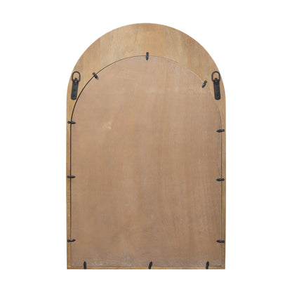 Celeste Light Brown Wood Arched Mirror