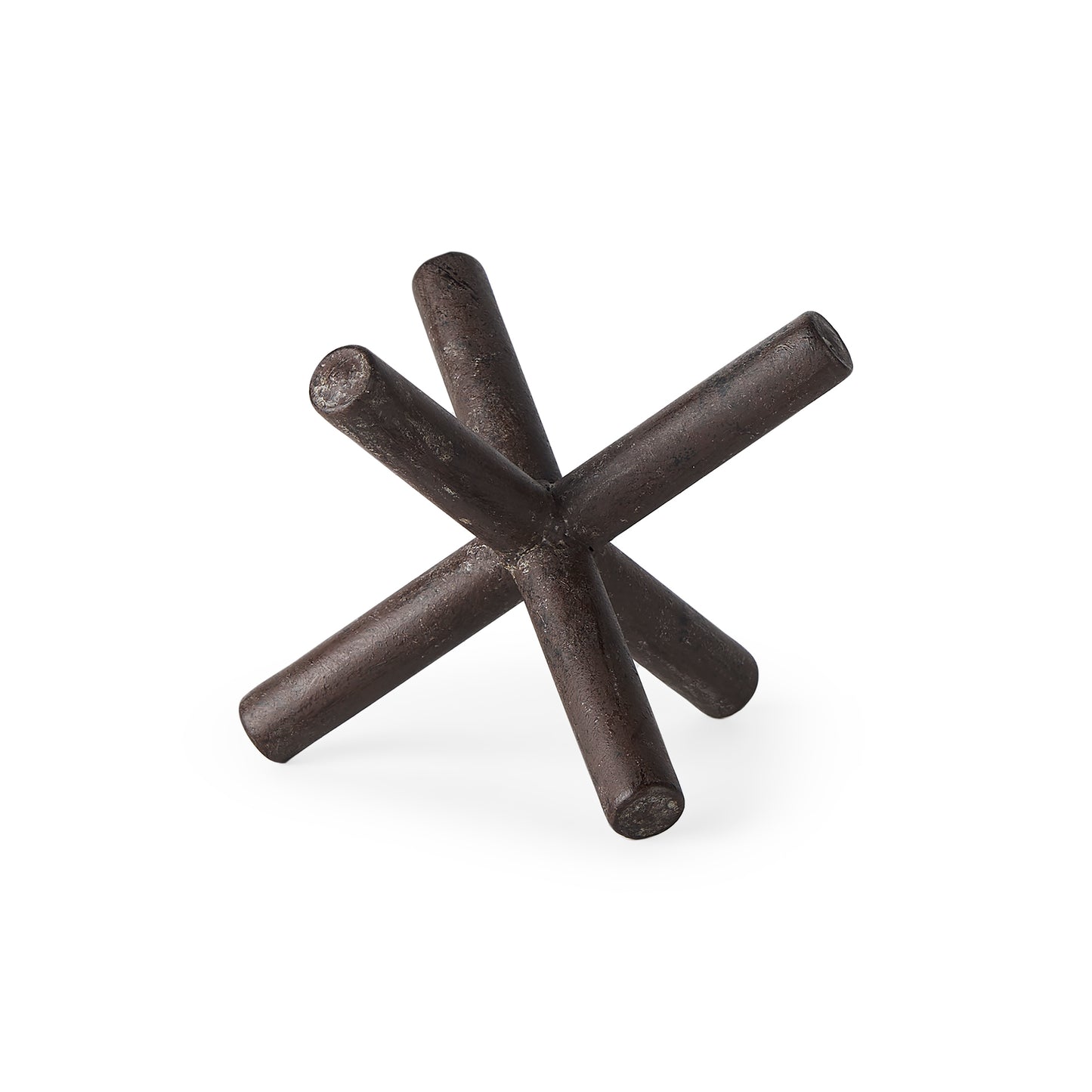 Astericks III (Small) 6L x 6W Brown Metal Decor Object