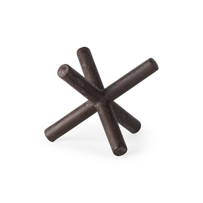 Astericks III (Small) 6L x 6W Brown Metal Decor Object