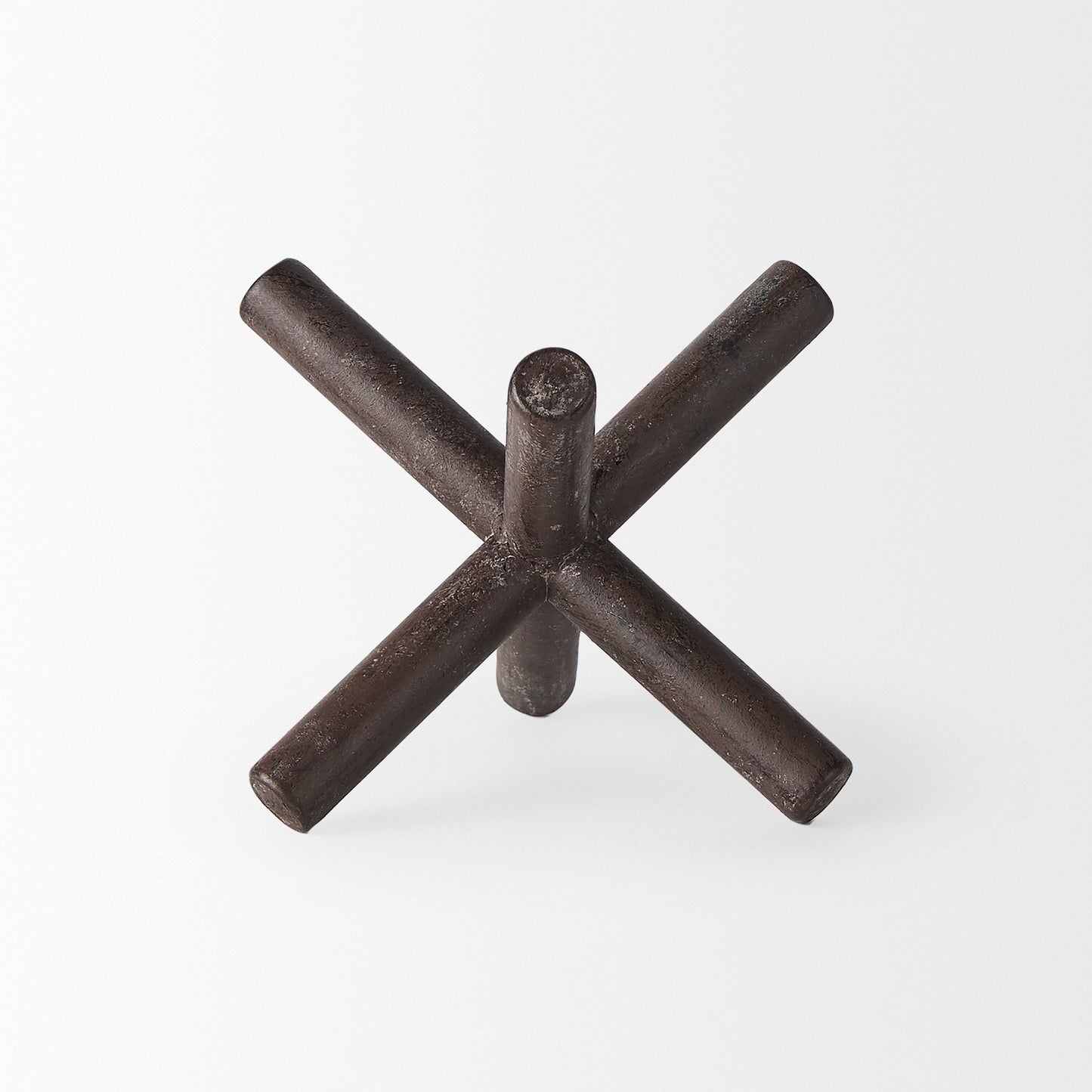 Astericks III (Small) 6L x 6W Brown Metal Decor Object