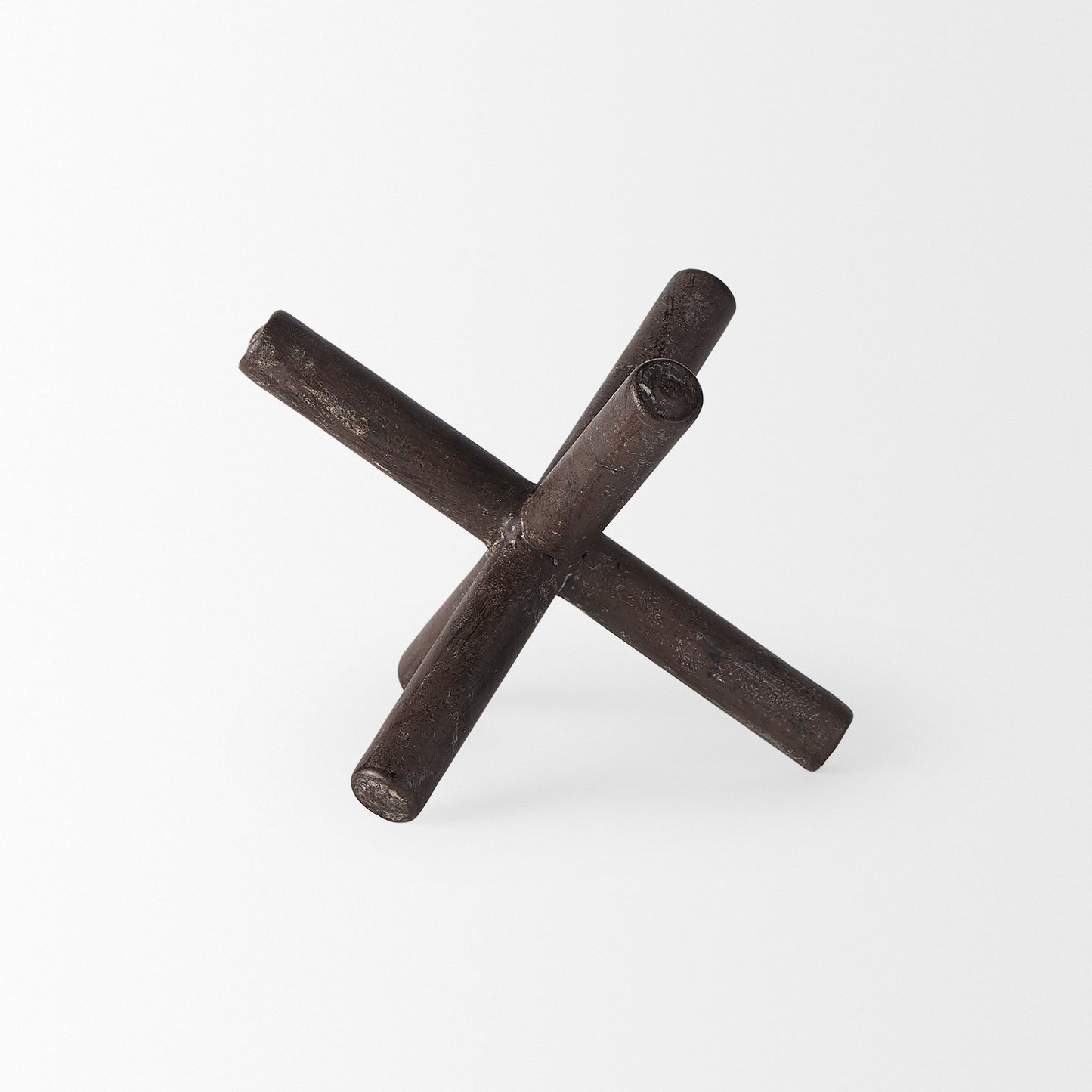 Astericks III (Small) 6L x 6W Brown Metal Decor Object