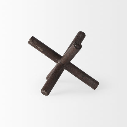 Astericks III (Small) 6L x 6W Brown Metal Decor Object