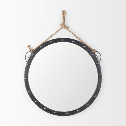 Pendula 27L x 27H Round Metal Frame Mirror