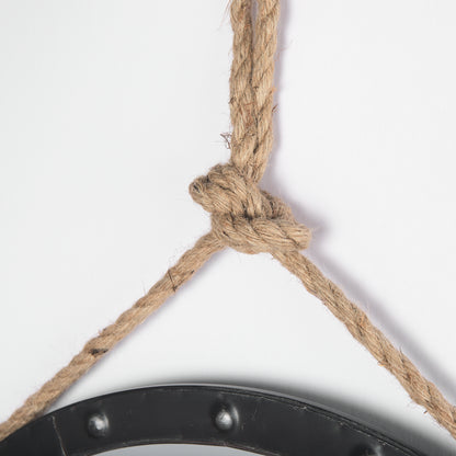 Pendula 27L x 27H Round Metal Frame Mirror