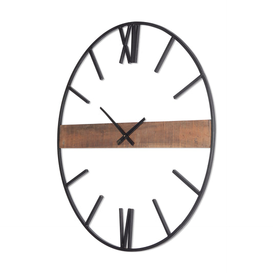 Roman 36" Round Oversize Industrial Wall Clock