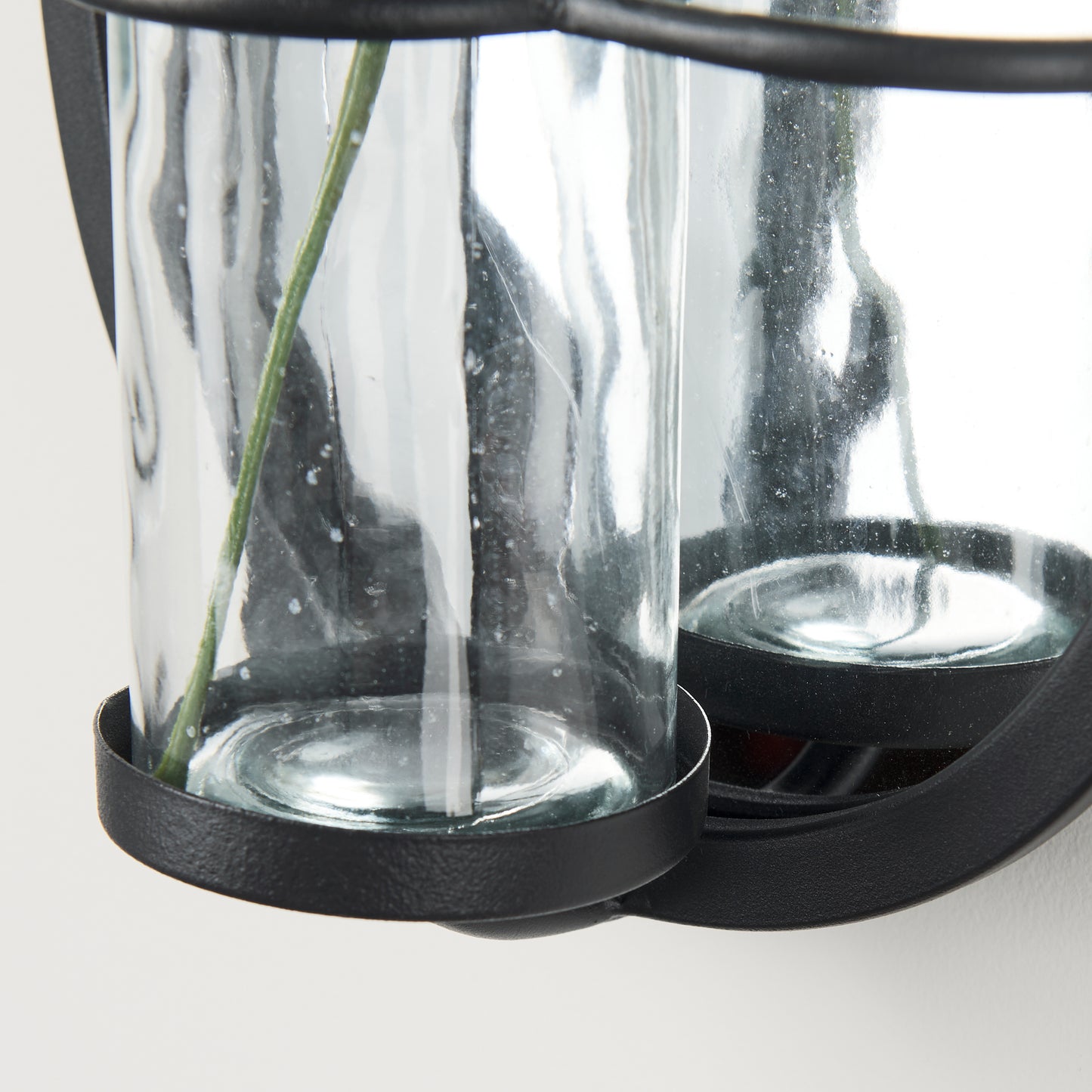 Katherine Wall Mounted Mirror w Glass Bottle for Botanicals or Floral