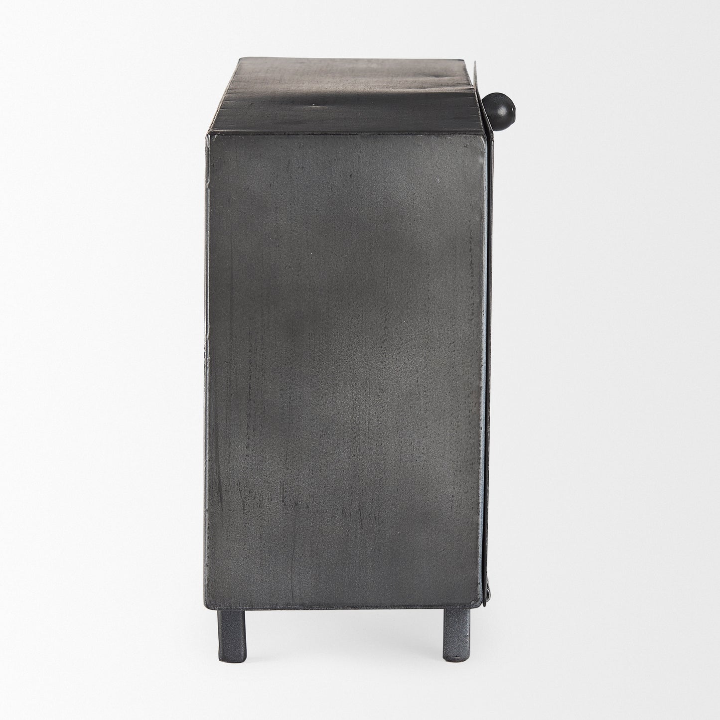 Harvey 13.0L x 4.5W x 8.1H Black Metal and Wood Rectangular Table Clock