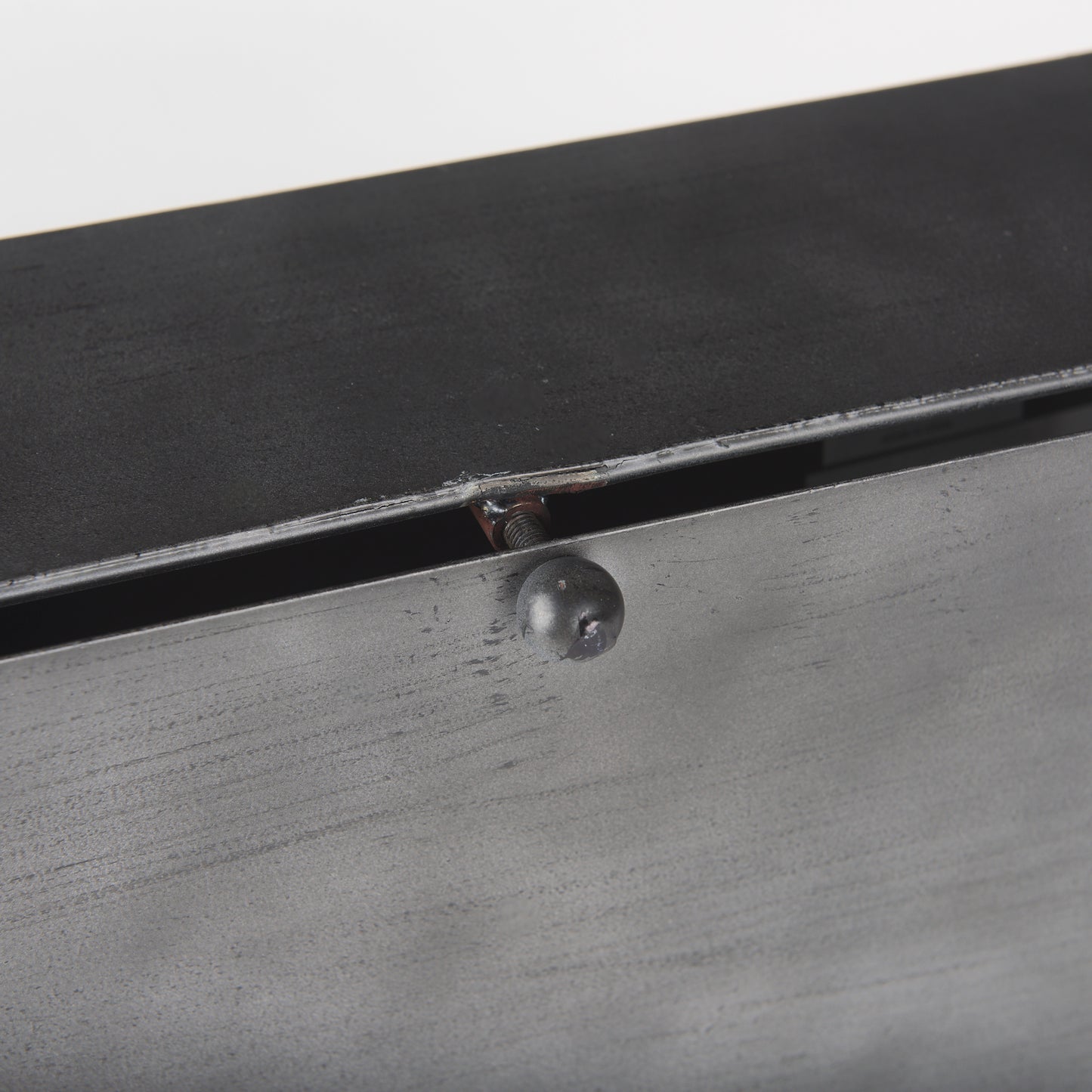 Harvey 13.0L x 4.5W x 8.1H Black Metal and Wood Rectangular Table Clock