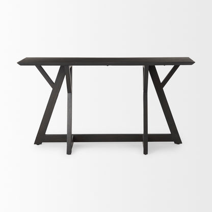 Jennings 54.0L x 16.0W x 29.5H Dark Brown Wood Console Table