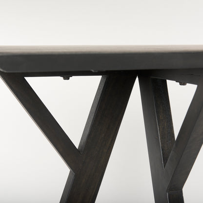Jennings 54.0L x 16.0W x 29.5H Dark Brown Wood Console Table