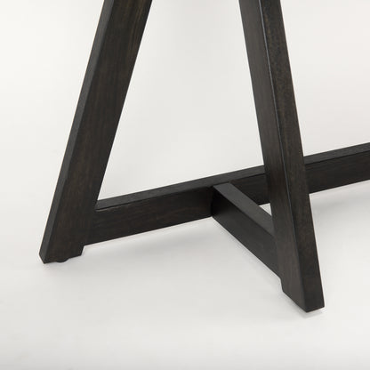 Jennings 54.0L x 16.0W x 29.5H Dark Brown Wood Console Table