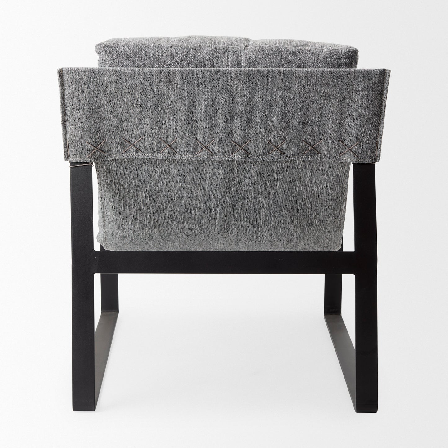 Guilia Castlerock Gray With Metal Frame Sling Accent Chair
