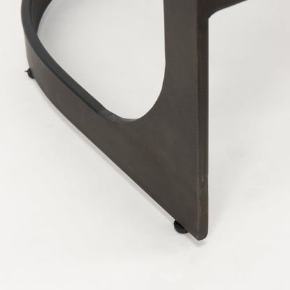 Tyson 17L x 18W x 28H Brown/Gray Suede W/ Metal Frame Counter Stool