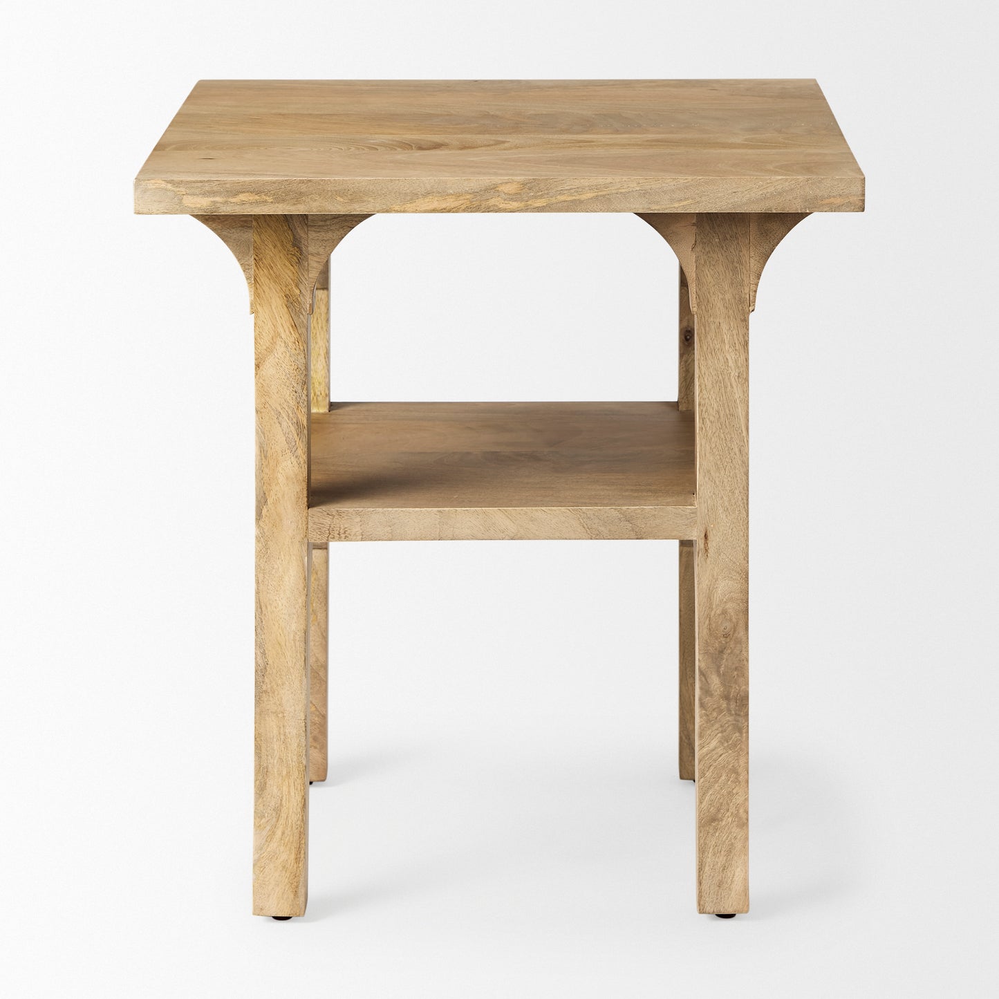 Candace Light Wood Bridge Accent Table