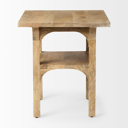 Candace Light Wood Bridge Accent Table