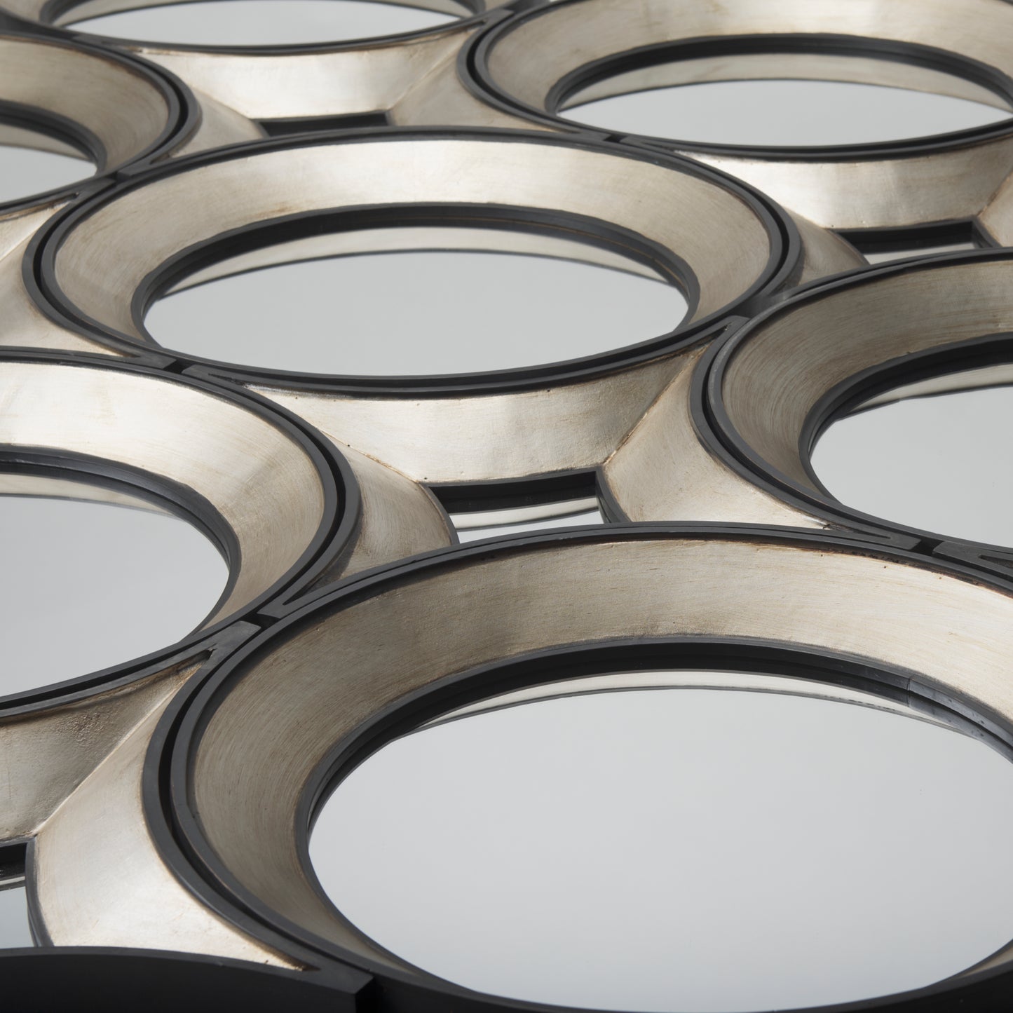 Ovallas 17L x 17H Star Champagne Wood Frame Mirror