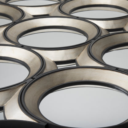 Ovallas 17L x 17H Star Champagne Wood Frame Mirror