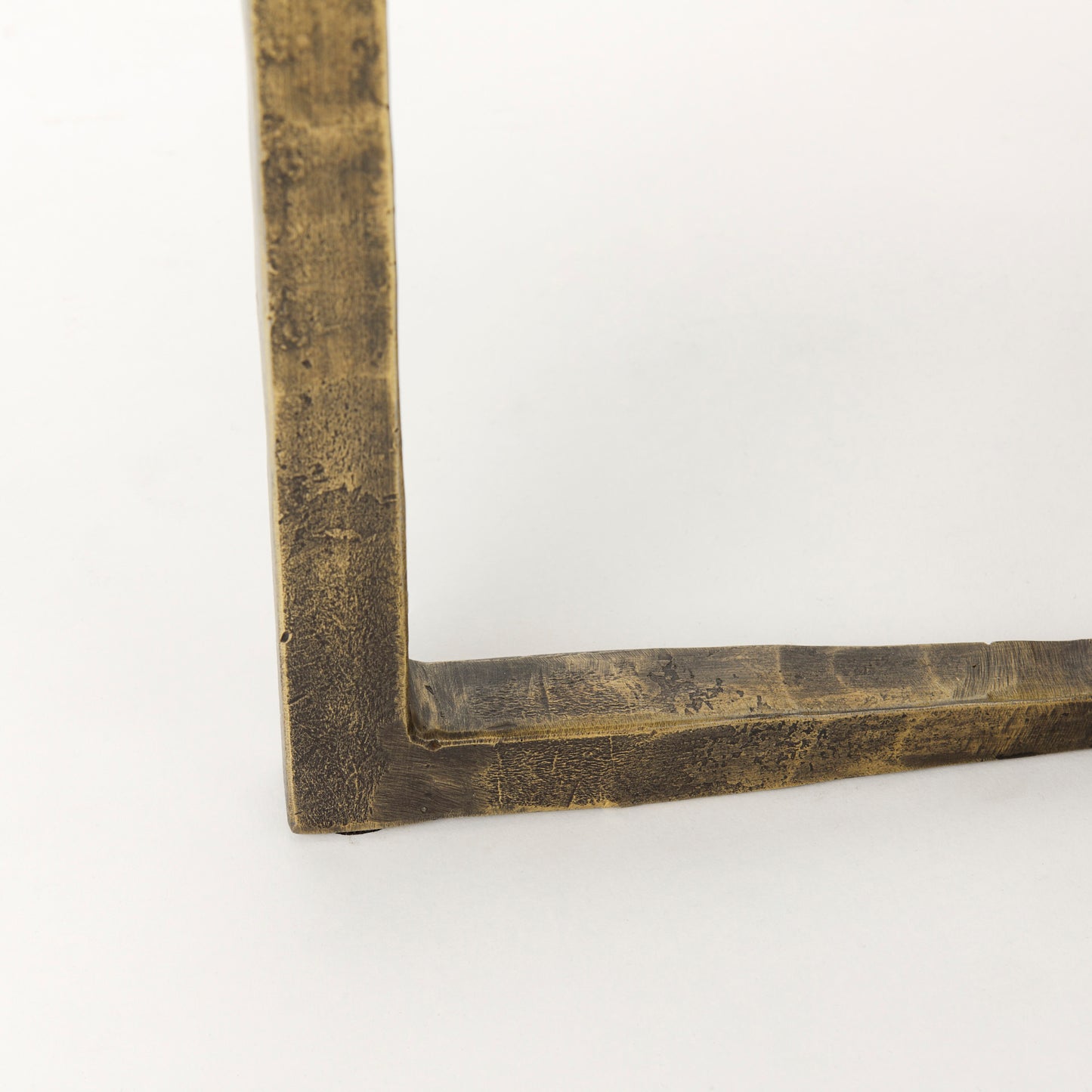 Atticus Marble and Antiqued Gold Metal Nesting Accent Tables (Set of 2)