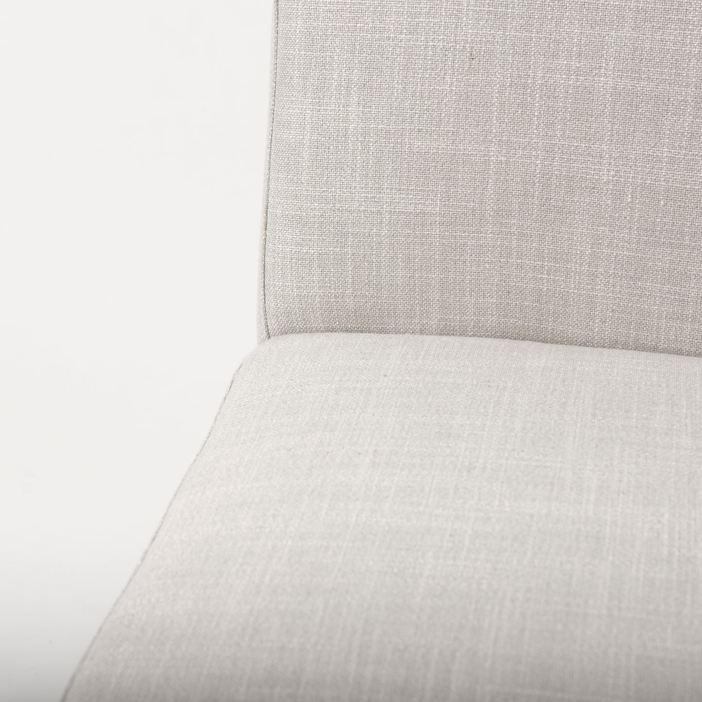 Stamford Beige Upholstered Seat w/ Wood Back, Black Metal Frame Dining Chair