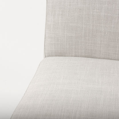 Stamford Beige Upholstered Seat w/ Wood Back, Black Metal Frame Dining Chair