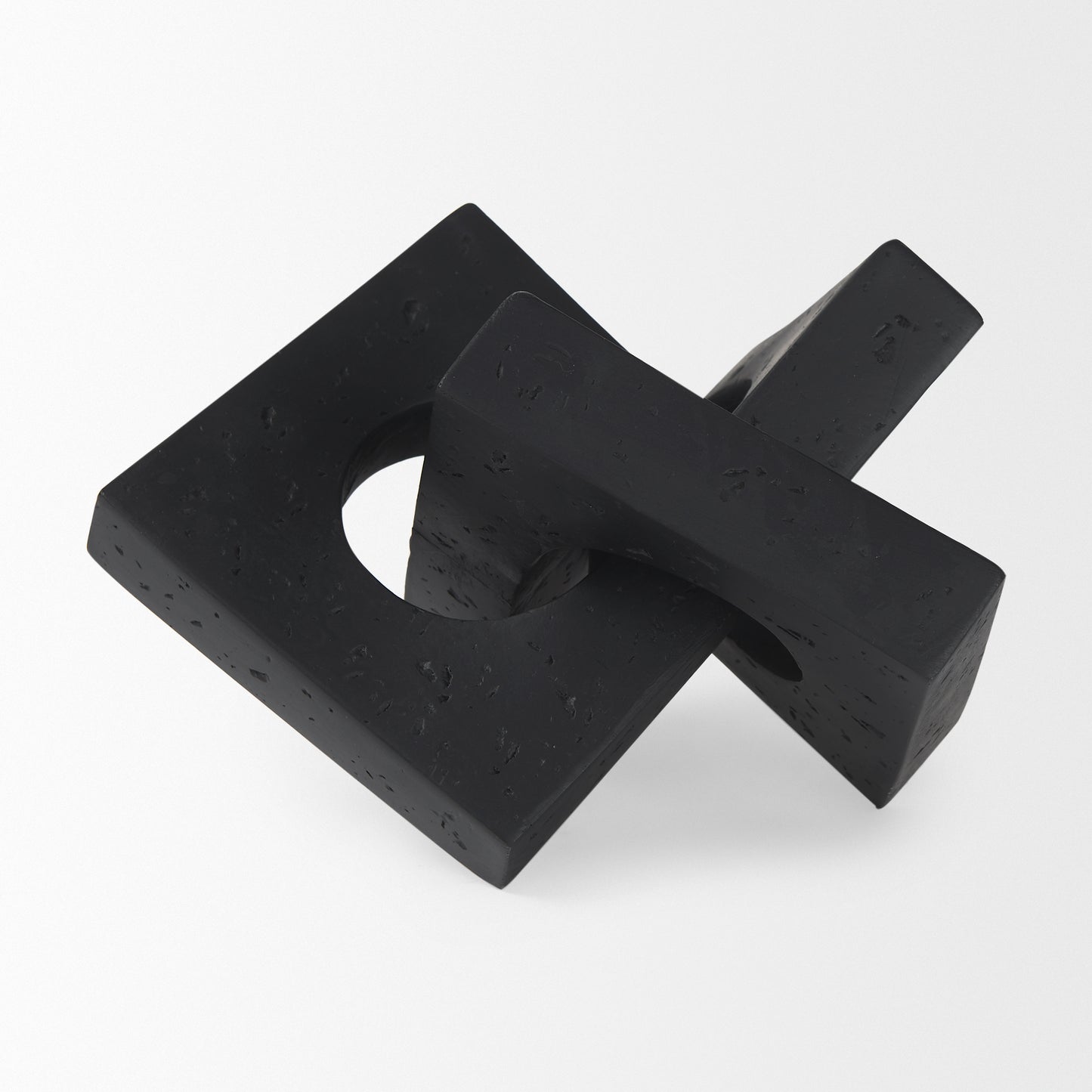 Linx Small Matte Black Resin Sculpture Decorative Object