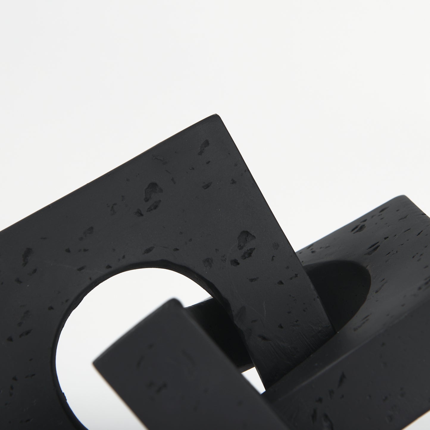 Linx Small Matte Black Resin Sculpture Decorative Object