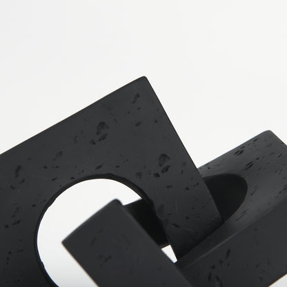 Linx Small Matte Black Resin Sculpture Decorative Object