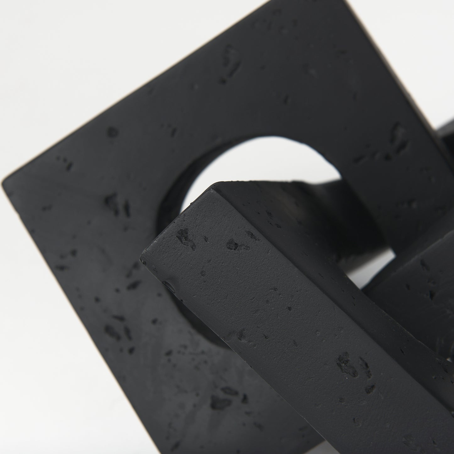 Linx Small Matte Black Resin Sculpture Decorative Object