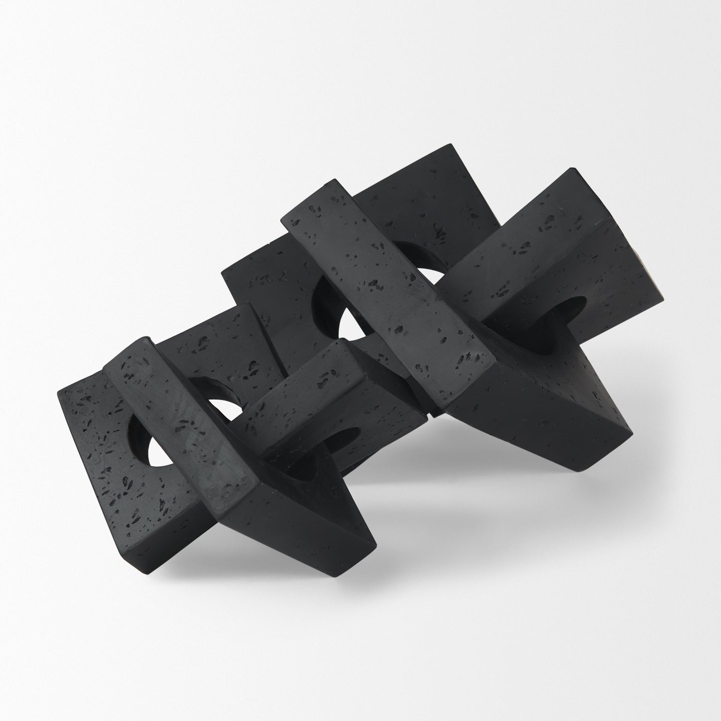 Linx Small Matte Black Resin Sculpture Decorative Object