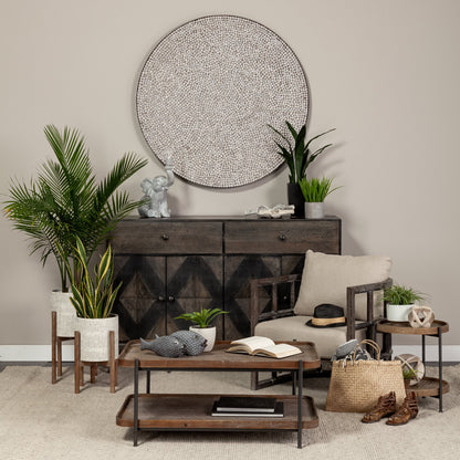 Varoona Decorative Wall Object featuring Rudraksha Stones