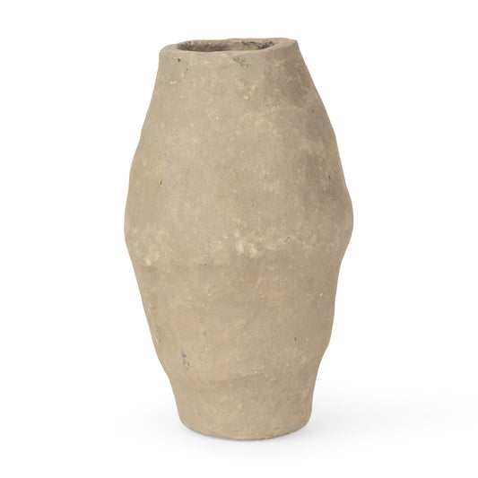 Rundal Small Gray Paper Mache Vase