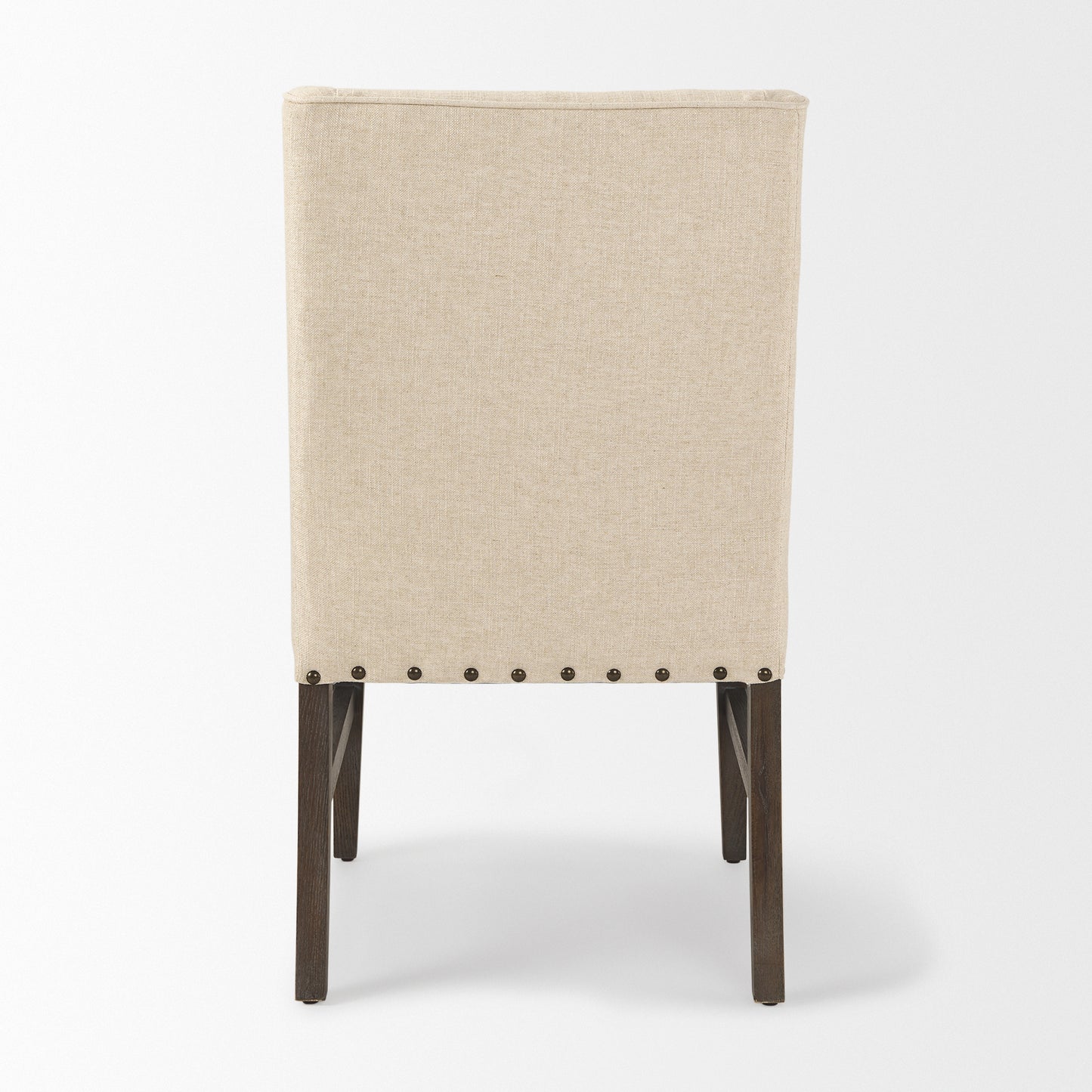 Kensington I Cream Fabric and Solid Wood Dining Chair