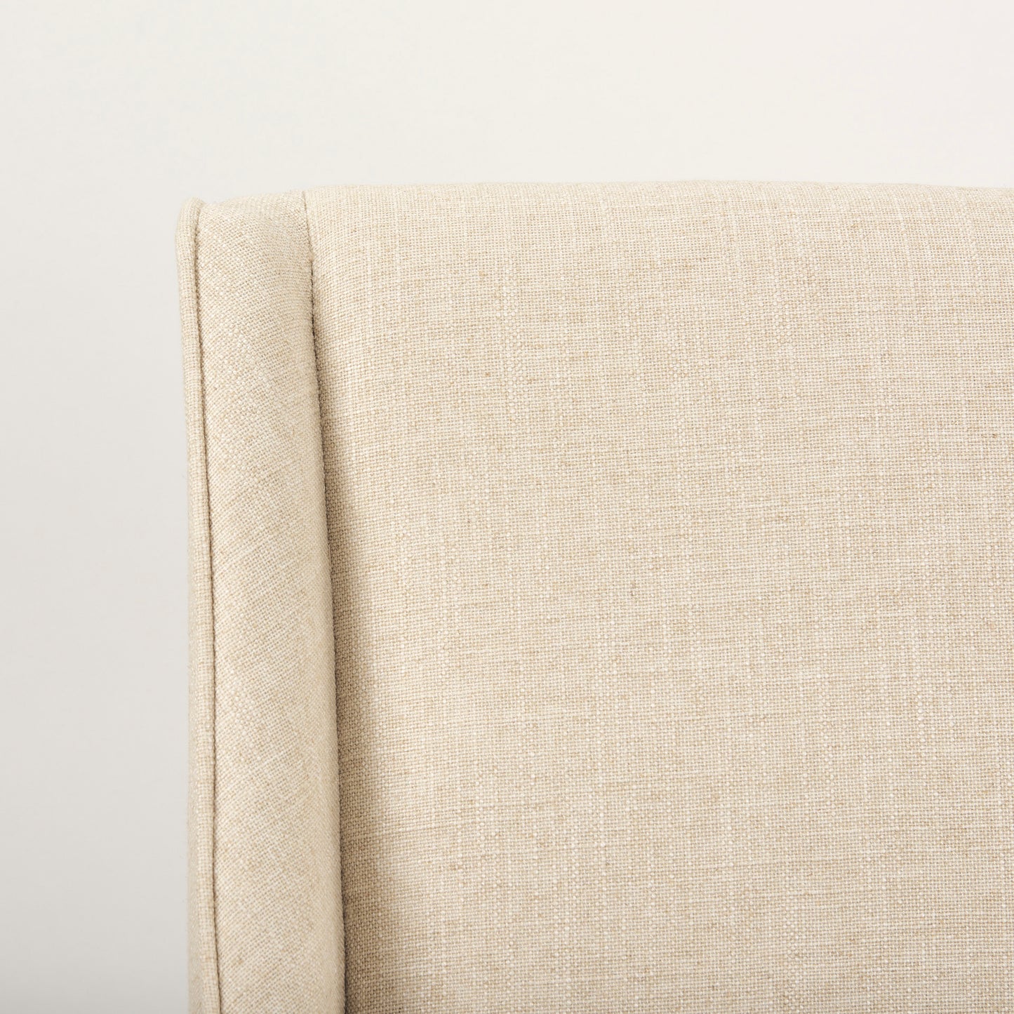 Kensington Cream Fabric Seat Brown Wood Frame Counter Stool