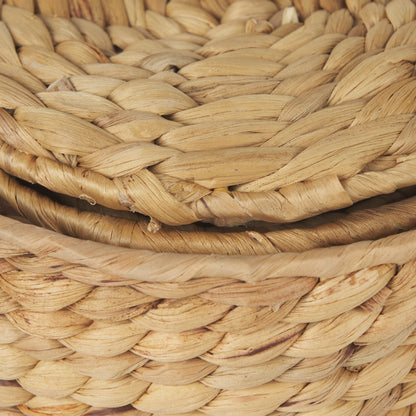 Kea Set of 3 Nesting Water Hyacinth Boxes with Lids