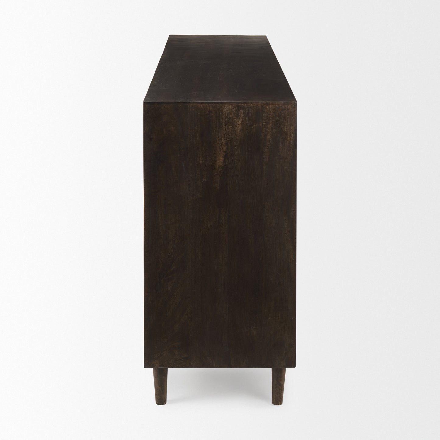 Tucker Dark Brown w/ Carved Arch Pattern 4 Door Sideboard