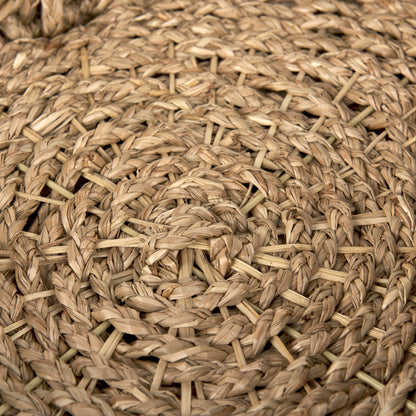 Haini Set of 2 Large Basketweave Seagrass Trays w/ Loop Handles