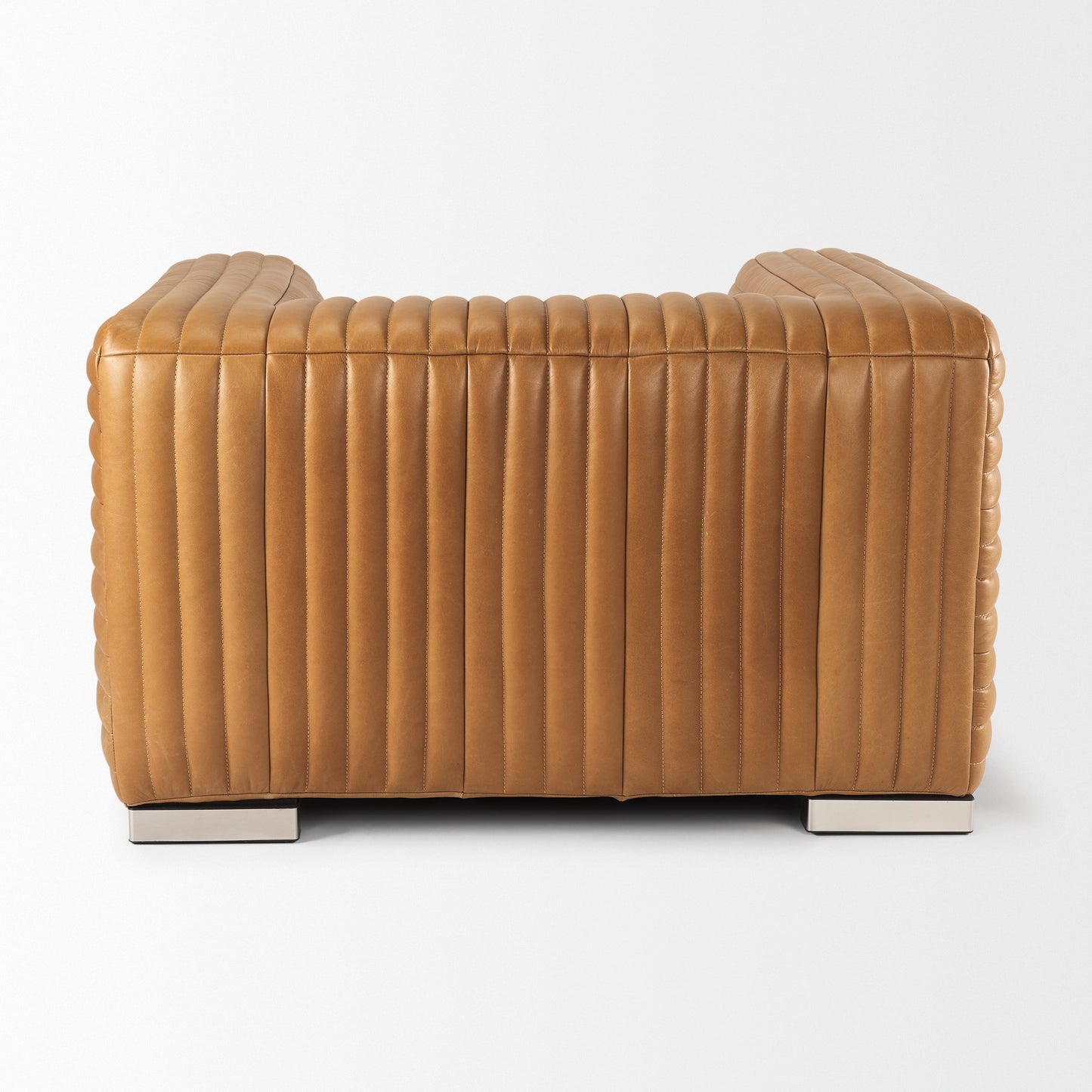 Ricciardo Cognac Leather Upholstered Arm Chair