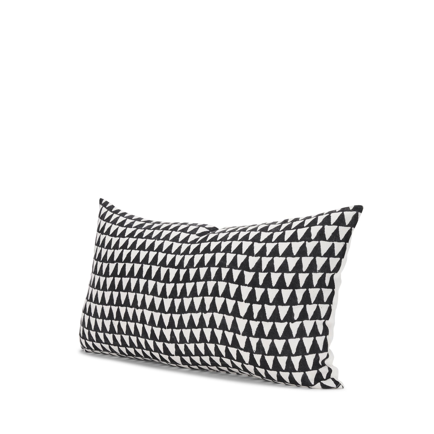Jolie Cream w/ Black Print Linen Lumbar Decorative Pillow Cover