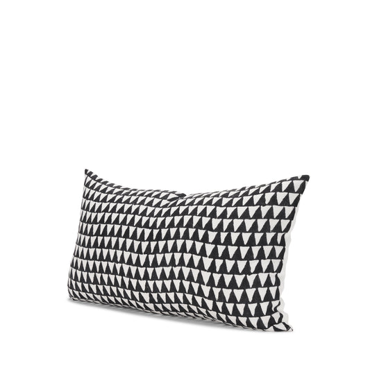 Jolie Cream w/ Black Print Linen Lumbar Decorative Pillow Cover