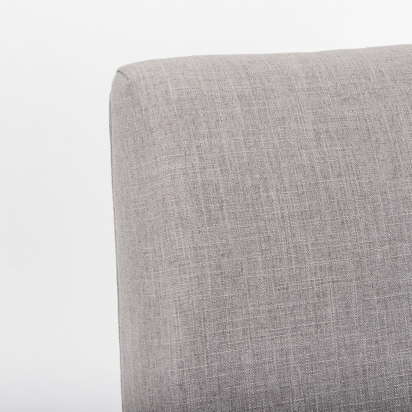 Palisades Grey Fabric Wrap Brown Wooden Frame Dining Chair