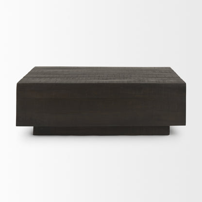 Hayden Dark Brown Wood Rectangular Coffee Table