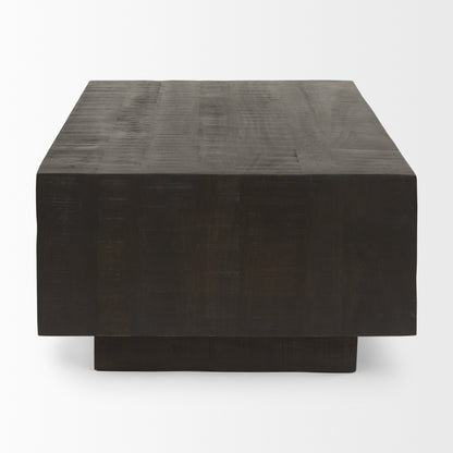 Hayden Dark Brown Wood Rectangular Coffee Table