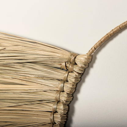 Bayu Set of 3 Seagrass Boho Weave Fan Wall Decor