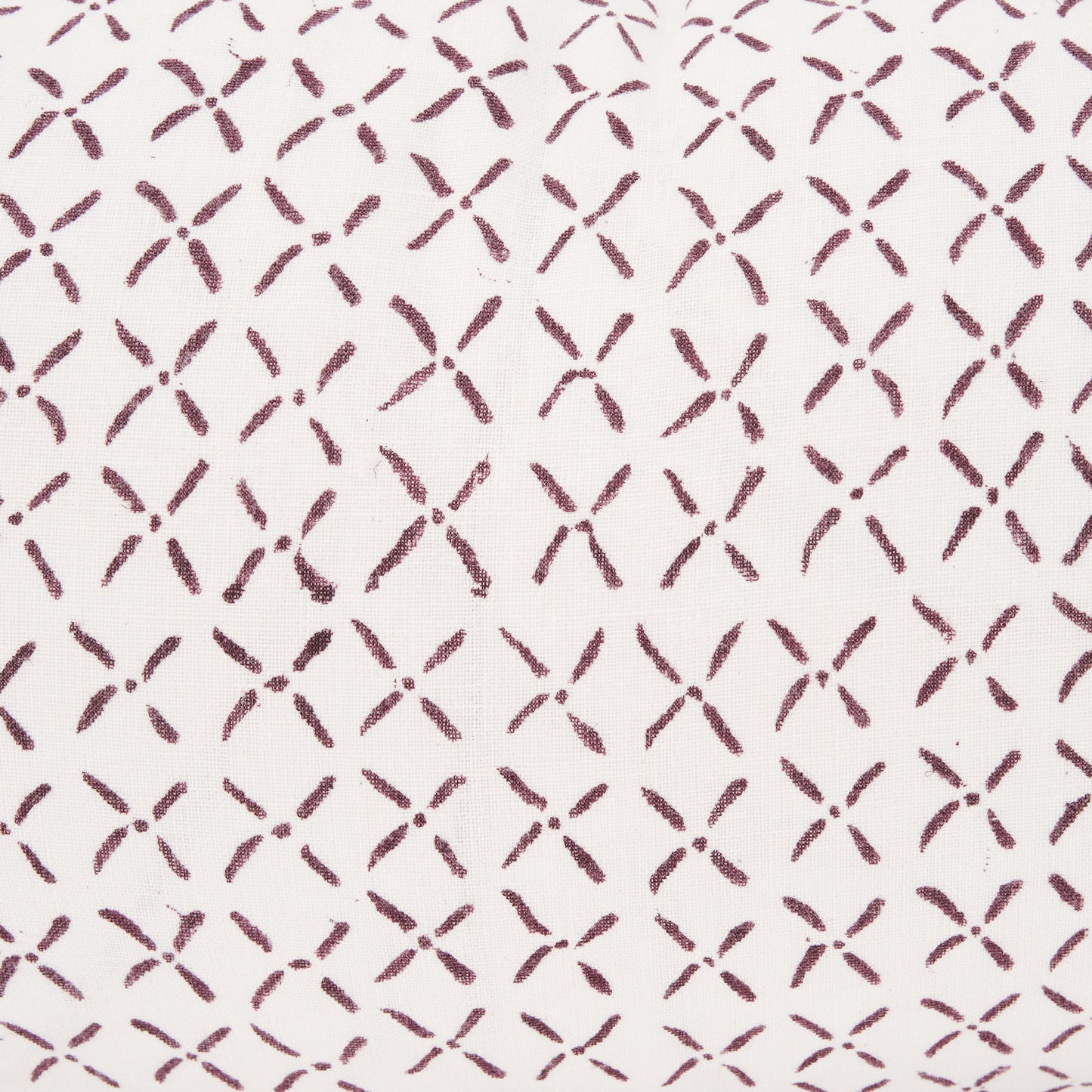 Jayden Cream w/ Merlot Print Linen Lumbar Decorative Pillow Cover