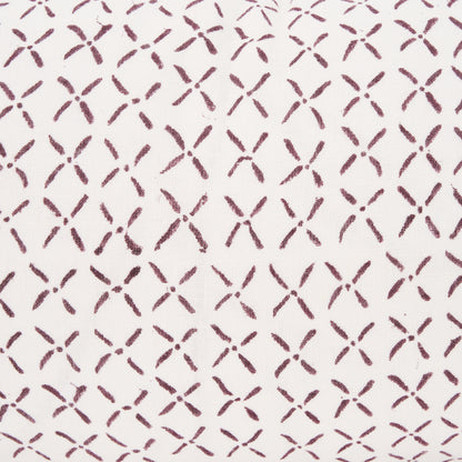 Jayden Cream w/ Merlot Print Linen Lumbar Decorative Pillow Cover