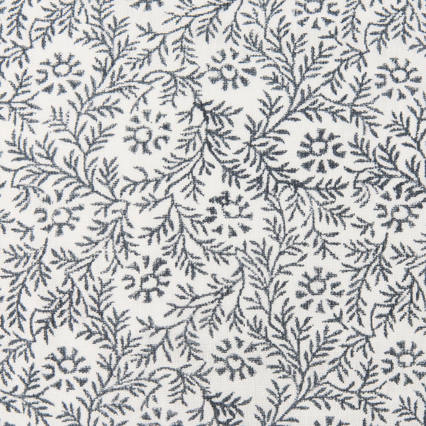 Jayne Cream w/ Indigo Print Linen Lumbar Decorative Pillow Cover