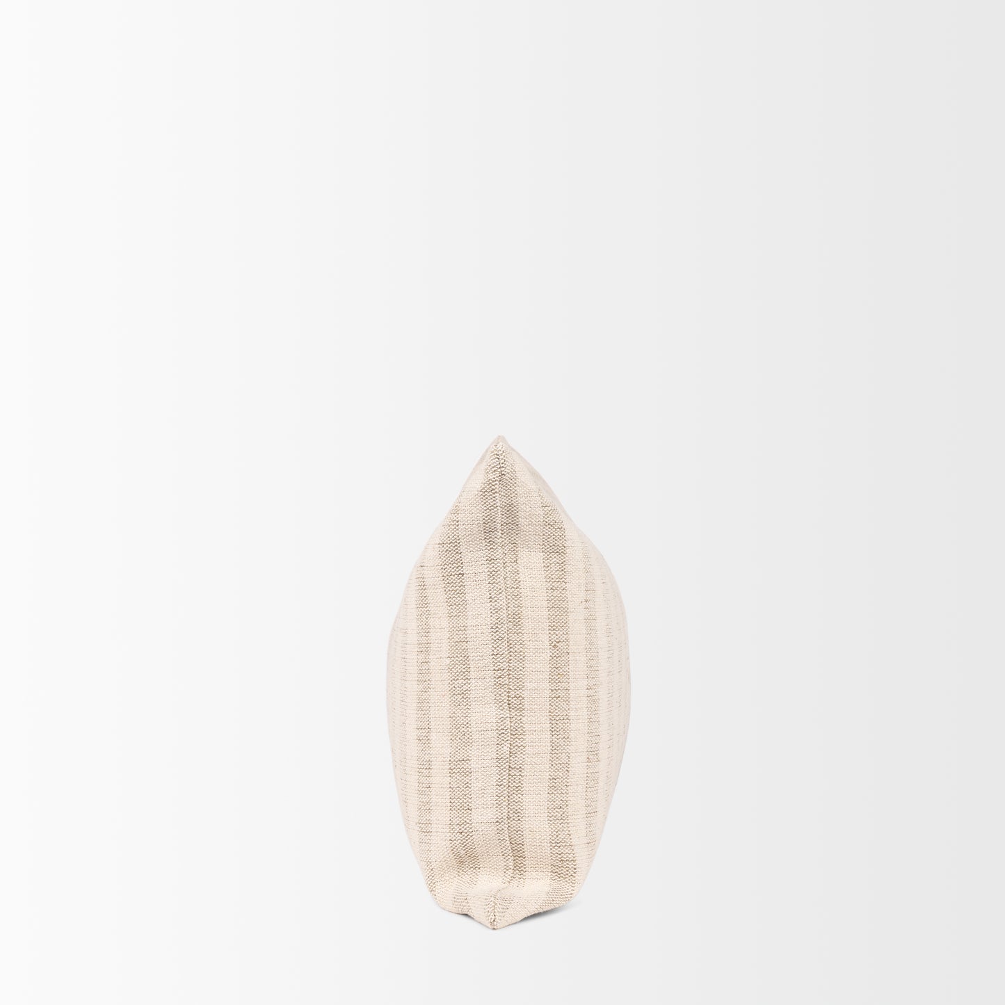 Jace Cream w/ Beige Stripe Lumbar Decorative Pillow Cover