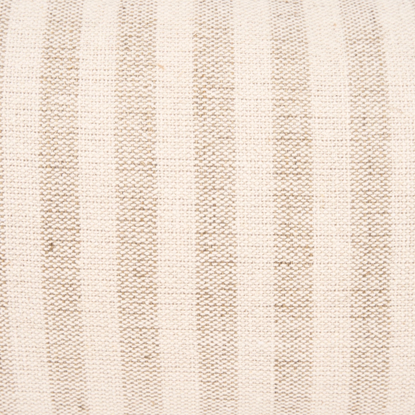 Jace Cream w/ Beige Stripe Lumbar Decorative Pillow Cover