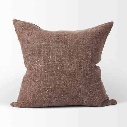 Jack Brown Linen Square Decorative Pillow Cover