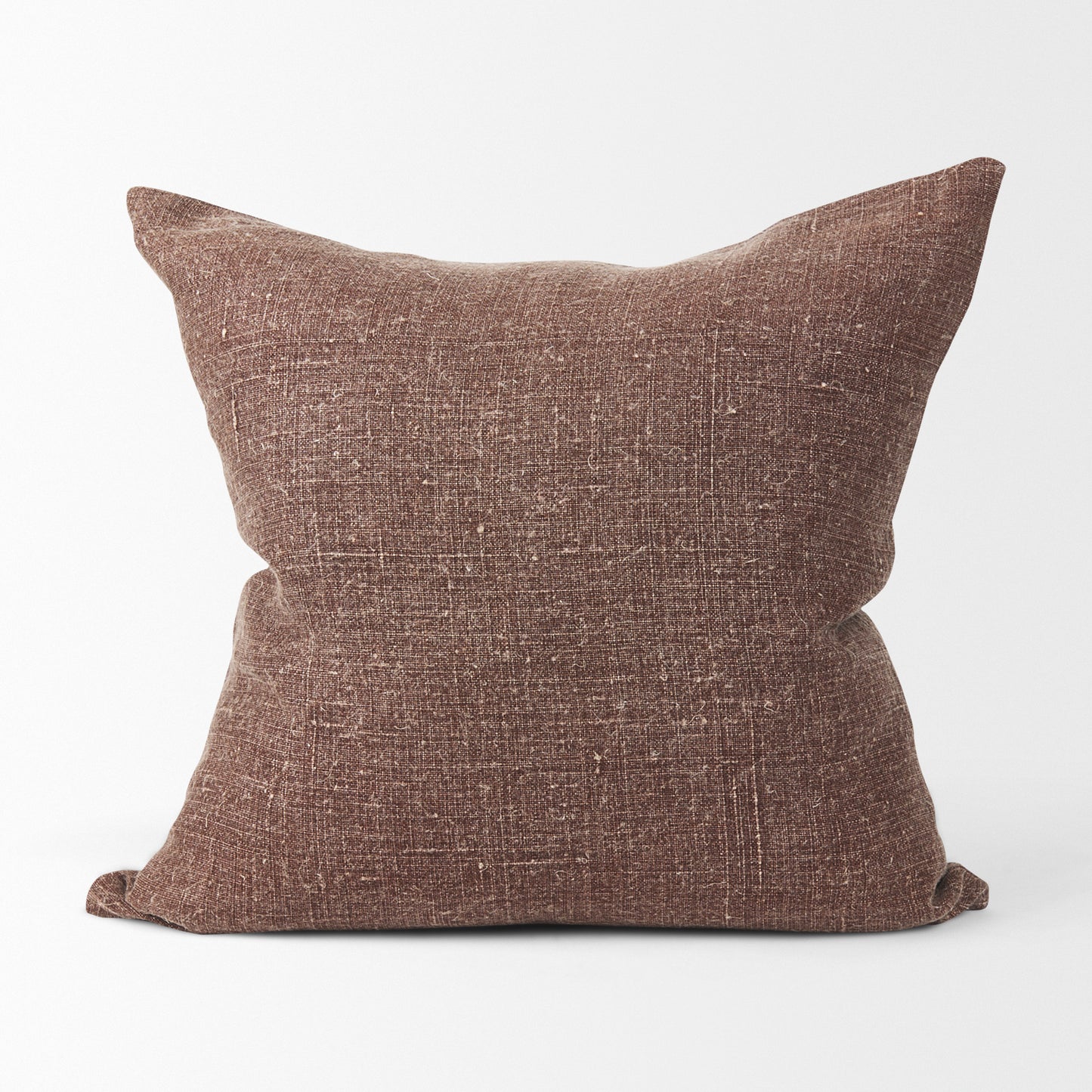 Jack Brown Linen Square Decorative Pillow Cover